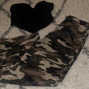 Camouflage wide leg wind breaker pants
BNWOT